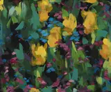 (20th Century) by Steve Javiel, mixed media on panel, sold Mar 2020