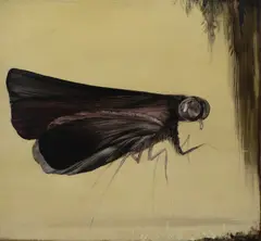 The Curtain by Shawn Spencer, 2004, oil on birch panel, sold Mar 2020
