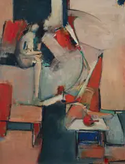 Untitled (Abstract interior) by Bernard Epstein, 1965, oil on linen, sold Mar 2020
