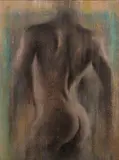 Torso by Michael Van Horn, 1999, mixed media on paper, sold Mar 2020
