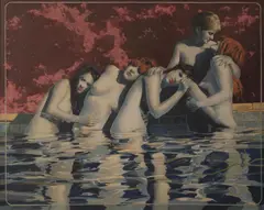 Nudes IV by Paul Giovanopoulos, 1967, acrylic on linen, sold Mar 2020