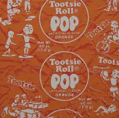 Tootsie Pop (Orange) by Shelter Serra, 2016, silkscreen on canvas, sold Mar 2020