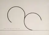 Position of two major arcs of 257.5 degrees each by Bernar Venet, 1980, silkscreen on wove paper, sold Mar 2020