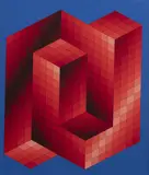 Untitled by Victor Vasarely, screenprint, sold Mar 2020