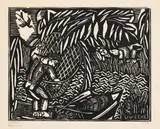La Pèche by Raoul Dufy, woodcut on paper, sold Mar 2020
