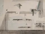 Untitled by Benoît Gilsoul, mixed media on Strathmore paper, sold Mar 2020