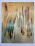 Composition abstraite by Van Minh Nguyen, Panneau en bois laqué, sold Mar 2026