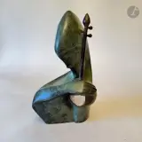 Sayat Nova (poète arménien) by Rast-Klan Toros, Bronze à patine verte, sold Mar 2026