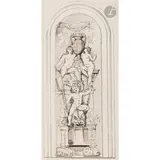 Allégorie de l’eau: projet pour une alcôve by Henry de Triqueti, Plume et encre noire, sur traits de crayon noir, sold Feb 2026