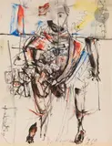 Joker by Vladimir Nikolaevitch Nemukhin, 1969, Encre et gouache, sold Feb 2026