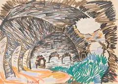 Pskov by Dmitry Petrovitch Plavinsky, Pastel, sold Feb 2026