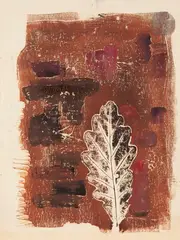 Feuille de chêne. Herbier by Dmitry Petrovitch Plavinsky, Eau-forte rehaussée au pastel, sold Feb 2026