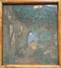Ruine de l'église à Mézière by Rodolphe Fornerod, Gouache, sold Sep 2026