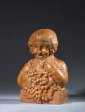 Fillette aux grappes de raisin by René Andrei, Terre cuite, sold Sep 2026