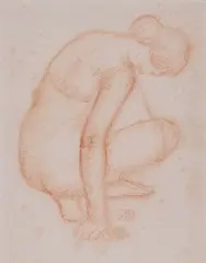 Nu féminin accroupi by Aristide Maillol, Sanguine, sold Jun 2026
