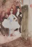Danseuse s'habillant dans la loge ou la loge by Jean-Louis Forain, 1886, Aquarelle, sold Jun 2026