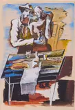 Couple à table by Ossip Zadkine, 1955, Aquarelle gouachée, sold Jun 2026