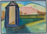 Terrasse devant les montagnes by Grace Pailthorpe, Aquarelle, sold Jun 2026