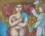 La rencontre amoureuse by Vassilis Sperantzas, 1995, Pastel sur papier, sold Jun 2026