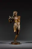 Danseur au tambourin by Francisque Joseph Duret, Bronze patiné, sold Jun 2026
