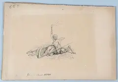 L'Amour surplombant la Mort by Gustave Doré, Plume et encre noire sur traits de crayon noir, rehauts de gouache blanche, sold Jun 2026