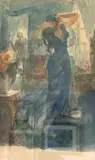 Jeune femme dans un intérieur by Georges Guido Filiberti, Aquarelle, sold May 2026