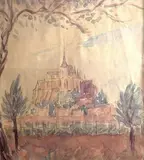 Le Mont Saint-Michel by Madeleine Rouart, Aquarelle, sold May 2026