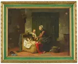 La mère attentive by Anthony de Vries, Panneau, une planche, non parqueté, sold May 2026