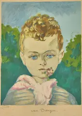 Jean-Marie, la fleur à la bouche. Vers 1950 by Kees van Dongen, Lithographie, sold Apr 2026