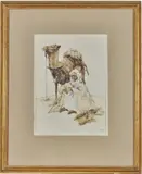 Oriental au chameau by Isidore van Mens, Aquarelle sur papier, sold Apr 2026