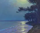 Clair de lune sur la côte by Arsen Shapanyan, Pastel sur toile, sold Apr 2026