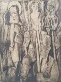 Procession by Ramah, 1934, Lithographie en noir sur papier, sold Mar 2026
