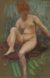 Baigneuse by Denis Octave Guillonet, Pastel sur papier, sold May 2025