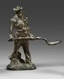 Terrassier by Jules Dalou, Bronze à patine brun nuancé, sold May 2025