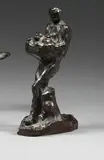 Homme à la corbeille by Jules Dalou, Bronze à patine brun nuancé, sold May 2025