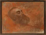Portrait mortuaire du Prince Roland Bonaparte " by Lucien Lévy-Dhurmer, 1858, Pastel, sold May 2025