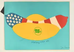 Hot Dog USA" by Jan Cremer, 1968, Lithographie, image, sold May 2025
