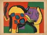 Chat" by Karel Appel, 1969, Lithographie, sold May 2025