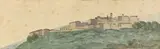 Vue de Cori, dans le Latium by Félix Lionnet, Aquarelle, sold Dec 2024