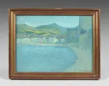 Bord de mer en Méditerranée by Achille Laugé, 1927, Pastel, sold Dec 2024