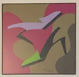 Chaussure mauve, chaussure verte by Roger Vivier, Collage de papiers de couleur, sold Nov 2024