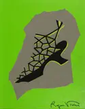 Nu-pieds by Roger Vivier, Collage de papiers de couleur, sold Nov 2024