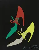 Deux escarpins bicolores by Roger Vivier, Collage de papiers de couleur, sold Nov 2024