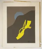 Nu-pieds jaune" by Roger Vivier, 1991, Collage de papiers de couleur, sold Nov 2024