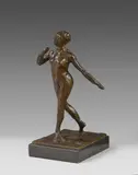 Danseuse saluant autrefois appelée Première étude by Edgar Degas, Épreuve en bronze patiné, sold Nov 2024