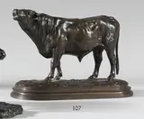 Taureau meuglant by Rosa Bonheur, Épreuve en bronze patiné, sold Nov 2024