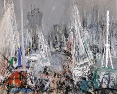 Le port by Junji Yamashita, Pastel, sold Jul 2026