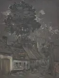 Ruelle de village by Michel Cazin, Pastel sur papier, mongrammé en bas à droite, sold Jul 2026