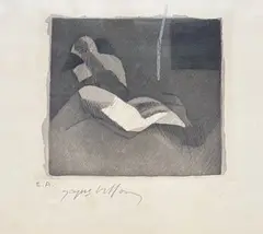 Personnage allongé by Jacques Villon, Eau-forte et aquatinte, sold Jul 2026