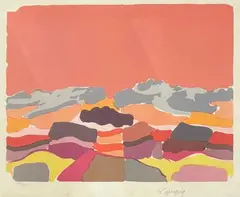 Paysage by Charles Lapicque, Lithographie en couleurs, sold Jul 2026